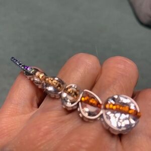Swarofski double finger ring